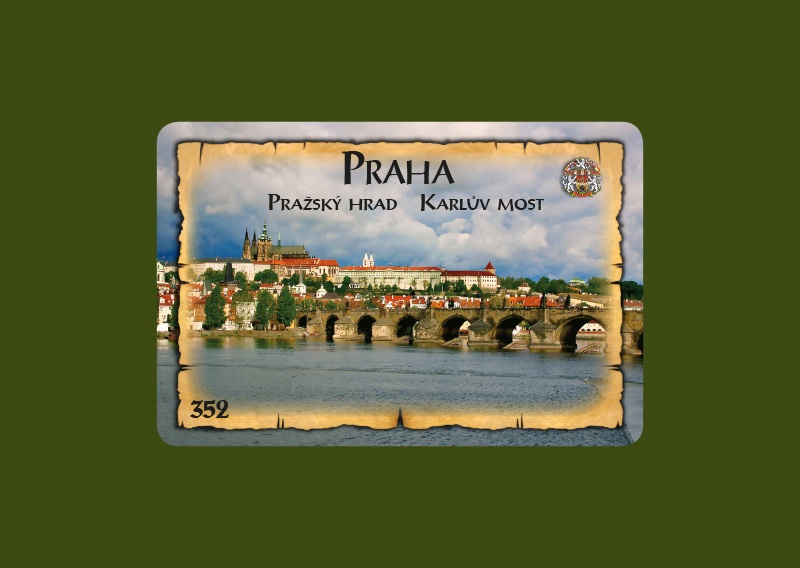Magnetka MI Praha Hradčany s Karlovým mostem  A-PHM 352