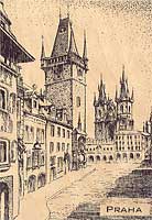 Detail Dřevěná pohlednice Praha (A-PHD 012)