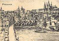 Detail Dřevěná pohlednice Praha (A-PHD 014)
