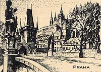 Detail Dřevěná pohlednice Praha (A-PHD 016)