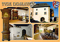 Detail pohlednice Drslavice - tvrz (C-DRV 001)