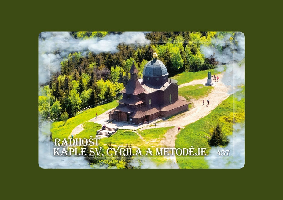 Magnetka MM Radhošť Kaple sv. Cyrila a Metoděje letecká  T-RDU 457