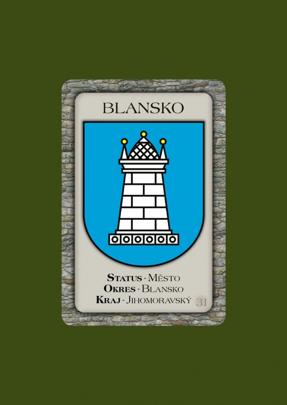 Magnetka MZ Blansko městský znak  B-BLM 031