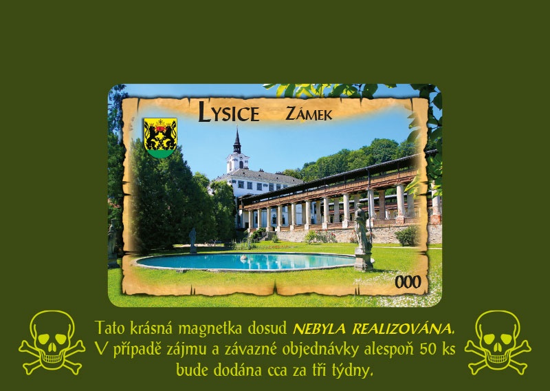 Magnetka MI Lysice Zámek ze zahrady  B-LYM 997