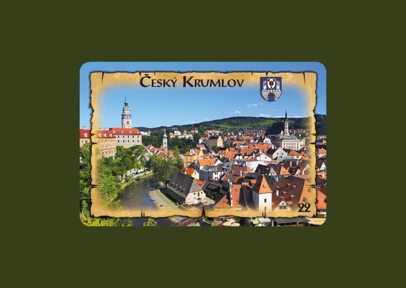 Magnetka MI Český Krumlov Pohled na město ze zámku  C-CKM 022