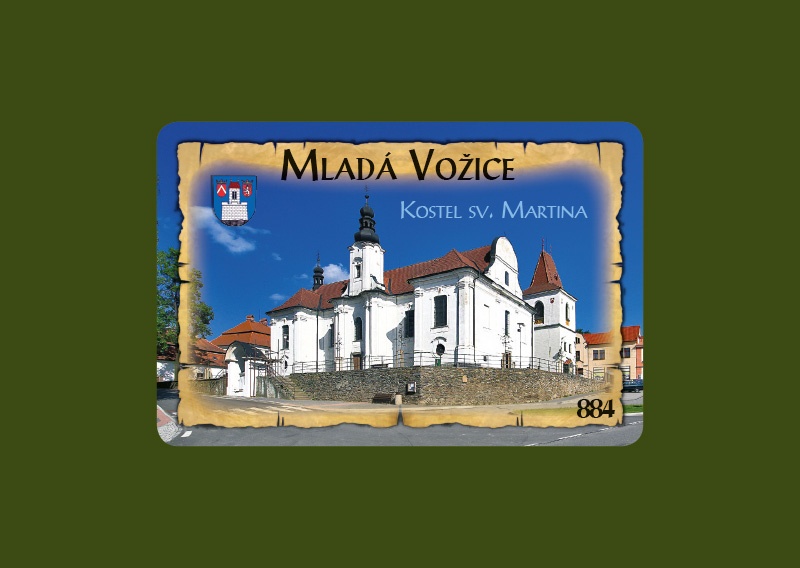 Magnetka MI Mladá Vožice Kostel sv. Martina  C-MVM 884