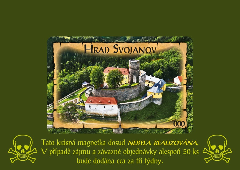 Magnetka MI Svojanov Hrad na šířku letecká  E-SVM 998