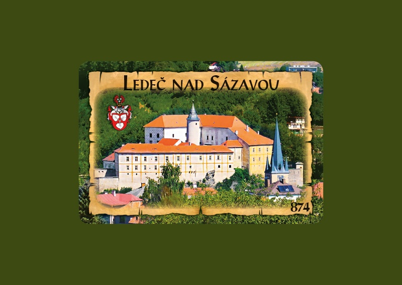 Magnetka MI Ledeč nad Sázavou Hrad letecká  J-LEM 874