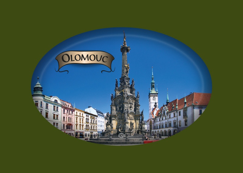 Magnetka MO Olomouc Náměstí s morovým sloupem  M-OLH 101