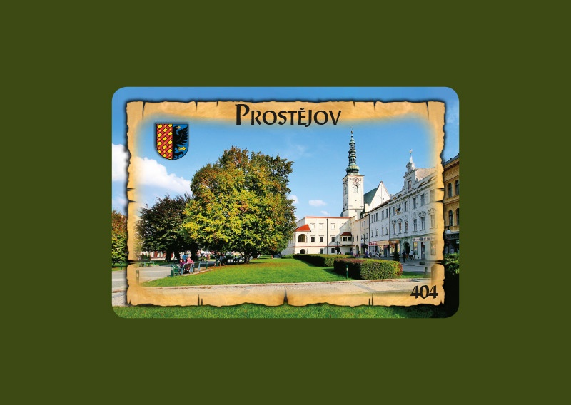 Magnetka MI Prostějov Náměstí s kostelem  M-PVM 404