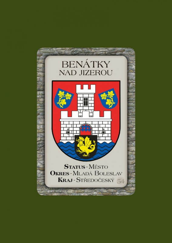 Magnetka MZ Benátky nad Jizerou městský znak  S-BJM-054