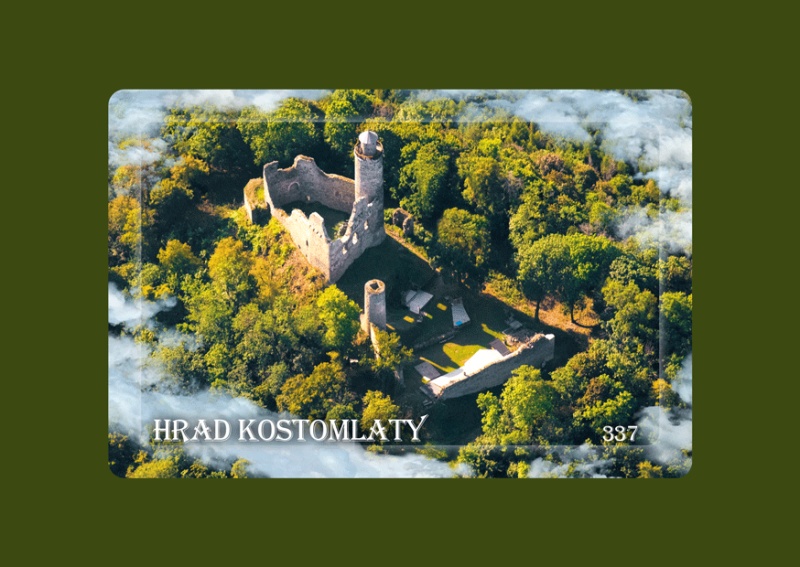 Magnetka MM Kostomlaty hrad letecká  U-KMU 337