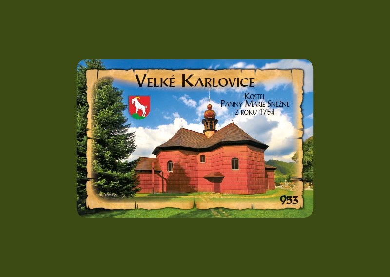 Magnetka MI Velké Karlovice Kostel  Z-VKM 953